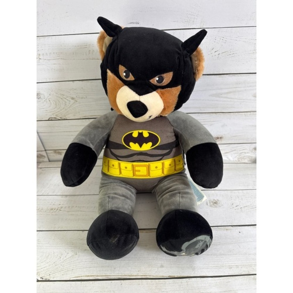 Build A Bear Batman Plush w Cape Hood Mask DC Comics‎ Stuffed Animal